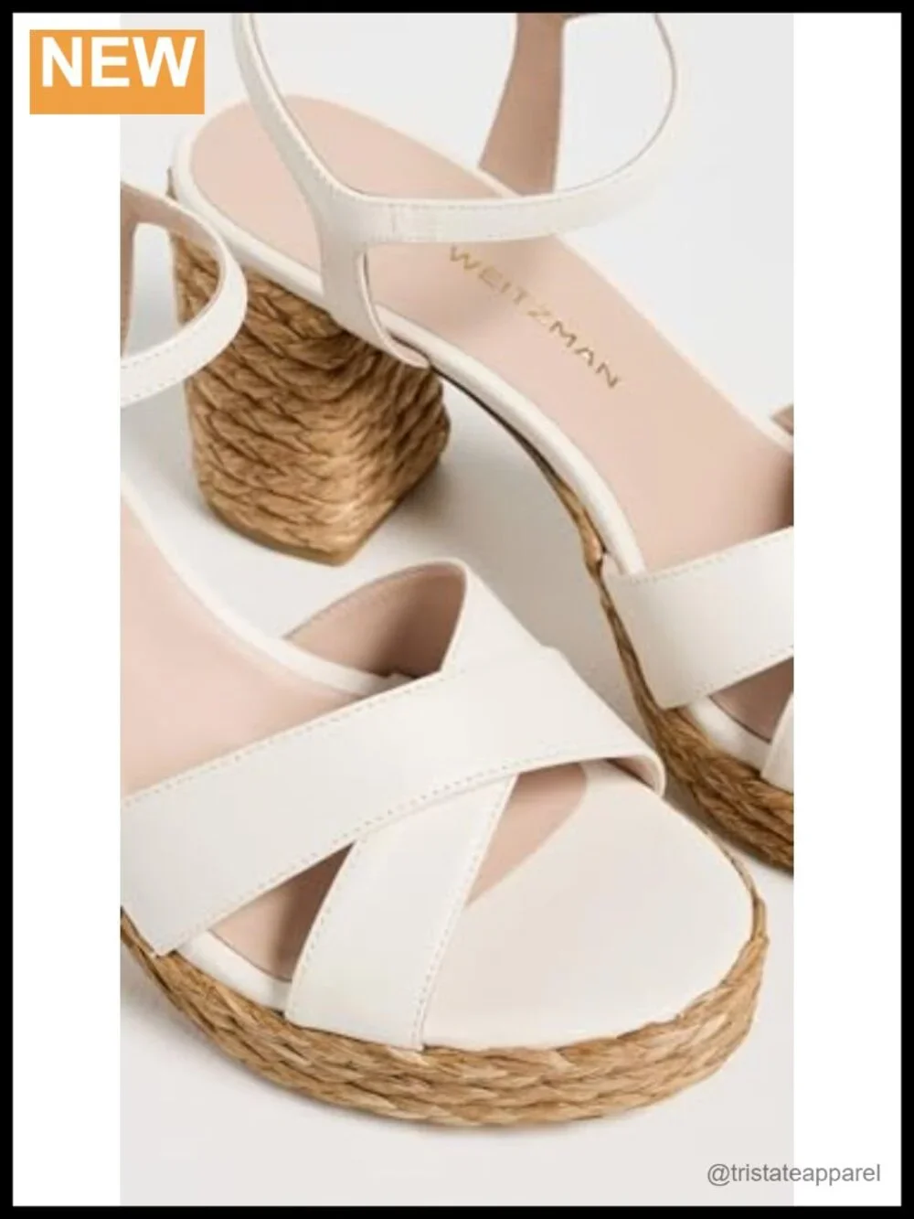 Braided Raffia Platform Sandals Ankle Strap Block Heel Casual